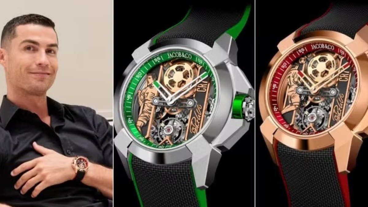 Cristiano Ronaldo lança coleção de relógios de luxo feitos em diamante e ouro