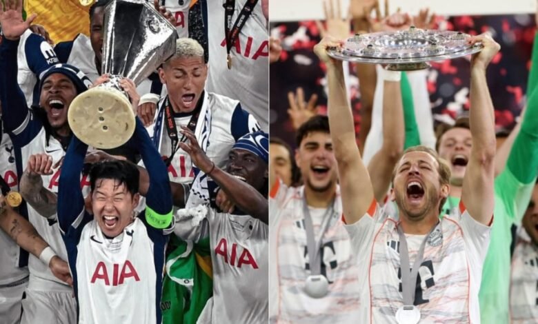 Son manda recado a Harry Kane após título da Europa League Son manda recado a Harry Kane após título da Europa League