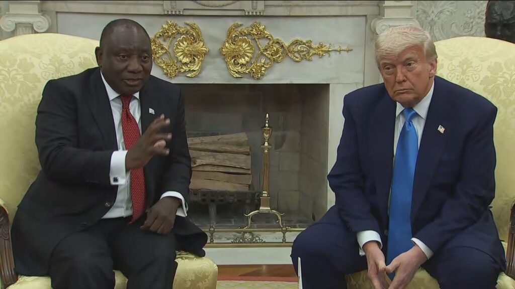 Donald Trump se encontra com o presidente sul-africano na Casa Branca