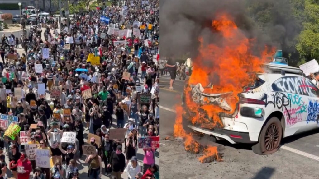 Protestos em Los Angeles contra deportações acabam em confrontos