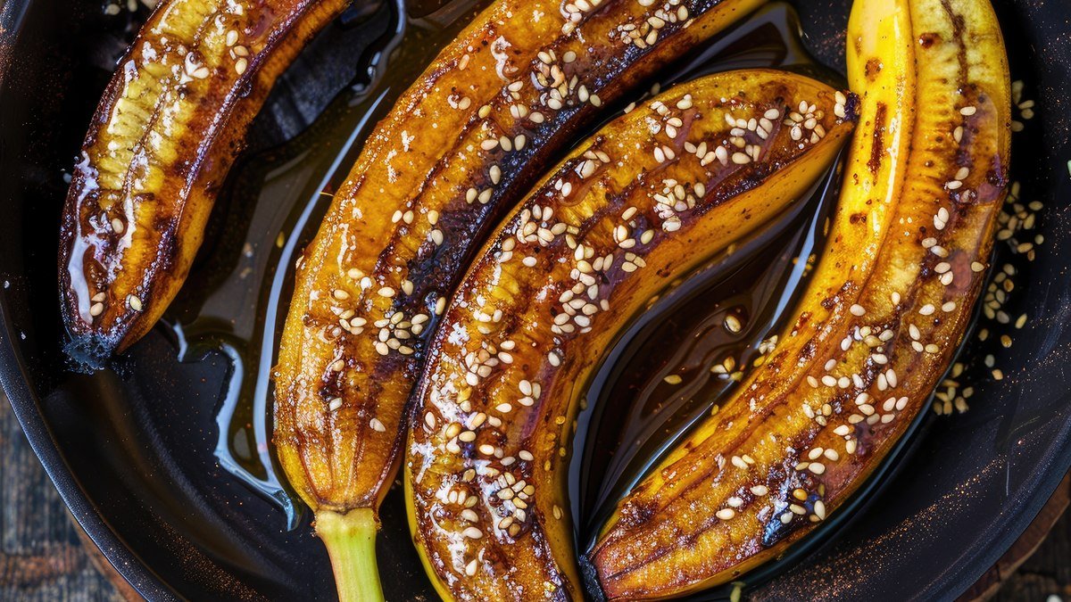 Receita de banana assada com mel para a sobremesa