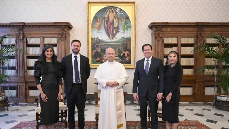 Papa Leão XIV se encontra com JD Vance e Marco Rubio no Vaticano