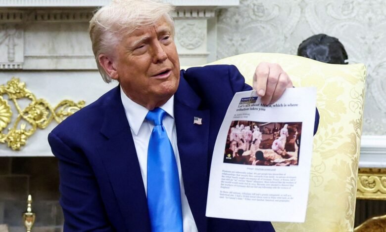 Foto de “genocídio“ exibida por Trump é do Congo, não da África do Sul Foto de “genocídio“ exibida por Trump é do Congo, não da África do Sul