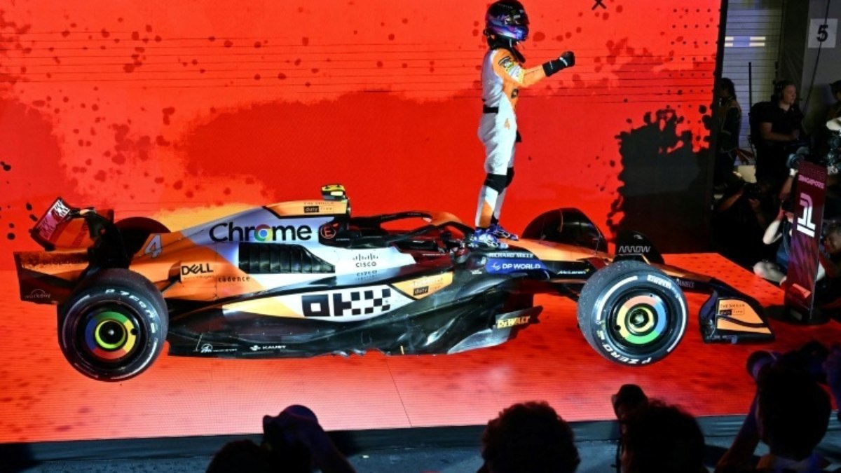 Norris (McLaren) vence GP de Singapura à frente de Verstappen (Red Bull)