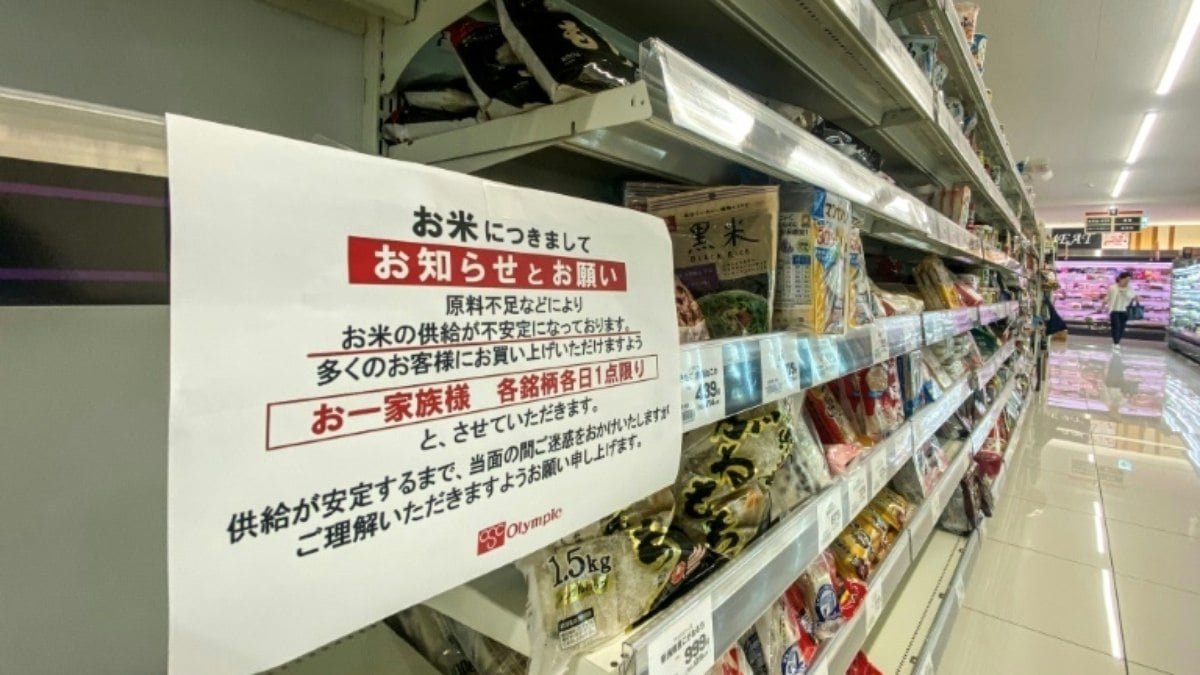 Japoneses se apressam para comprar arroz ante risco de escassez