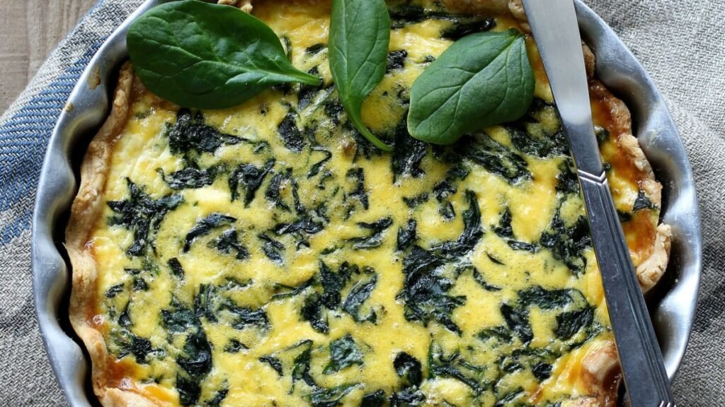 Receita de quiche de abóbora, espinafre e tofu
