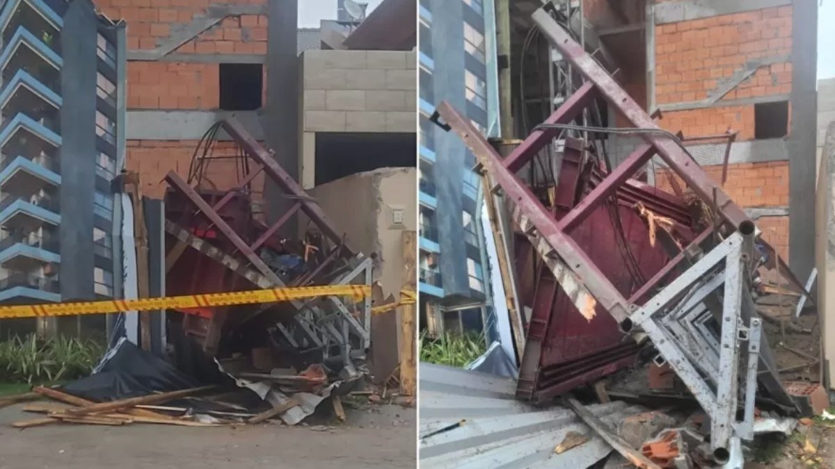 Três trabalhadores morrem em queda de elevador de obra em SC