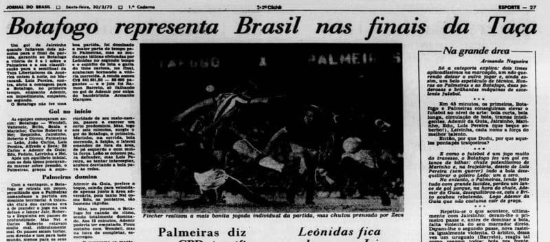 Jairzinho relembra Botafogo x Palmeiras na Libertadores de 1973