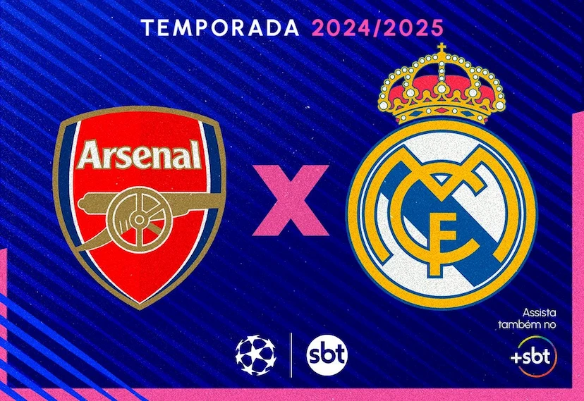 Champions League: TV Ponta Negra transmite Arsenal x Real Madrid nesta terça-feira (8)
