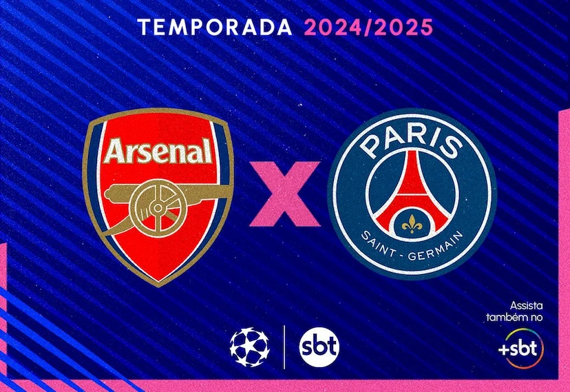 TV Ponta Negra/SBT transmite Arsenal x PSG pela Champions League