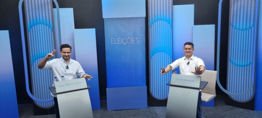 Eleição em Manaus: saiba o que disseram David Almeida e Alberto Neto na chegada ao debate