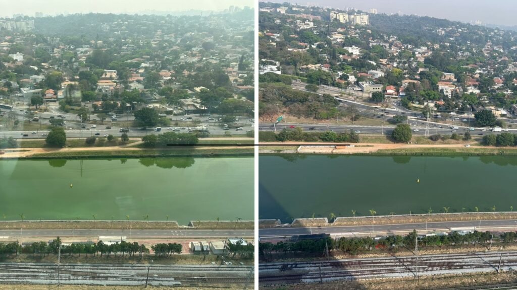 Rio Pinheiros perde coloração verde causada pela seca após ação do governo