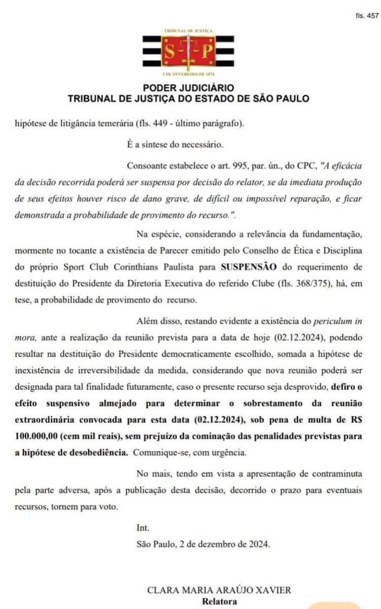Em vitória de Augusto Melo, liminar suspende reunião que votaria impeachment