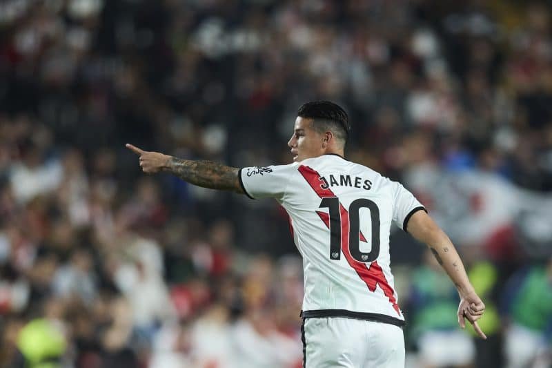 Com novo problema, James Rodríguez repete sina do São Paulo no Rayo Vallecano