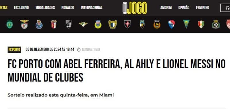 Como os brasileiros foram citados na imprensa internacional após o sorteio do Mundial de Clubes