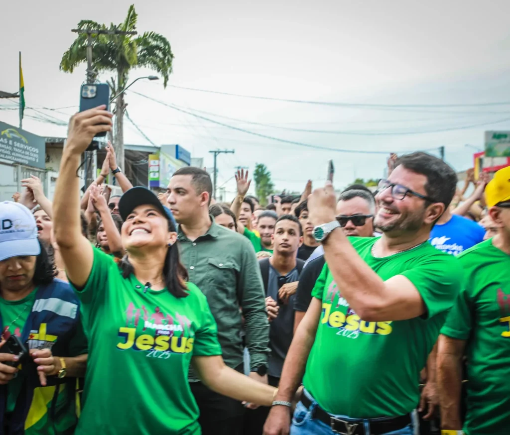 Gladson e Mailza participam da Marcha para Jesus e destacam papel das igrejas | ac24horas