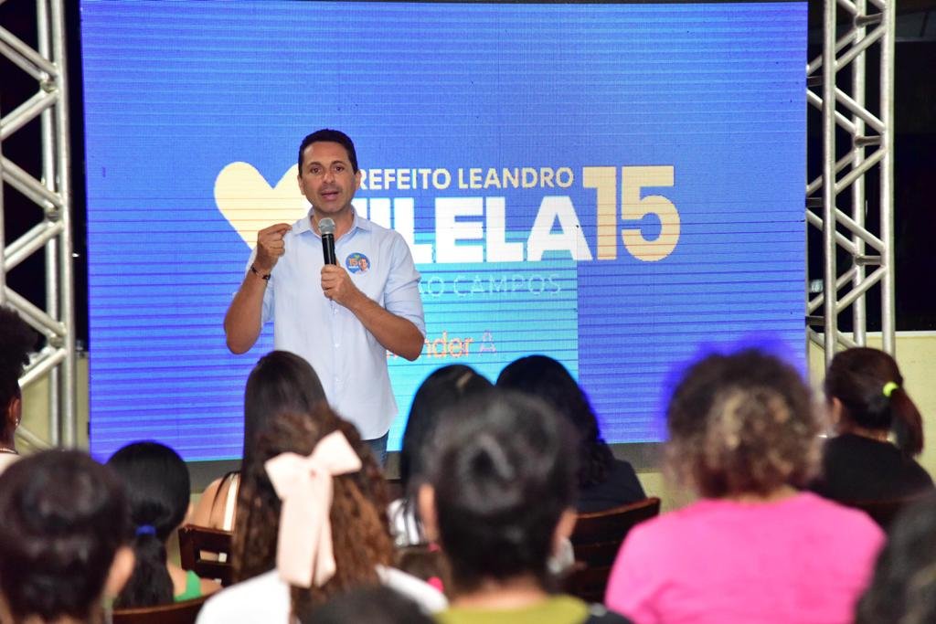 Leandro Vilela apresenta propostas para educação e saúde em Aparecida