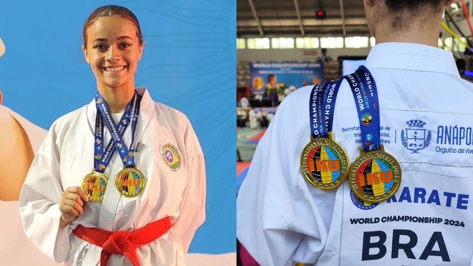 Atleta de Anápolis conquista ouro em mundial de karatê