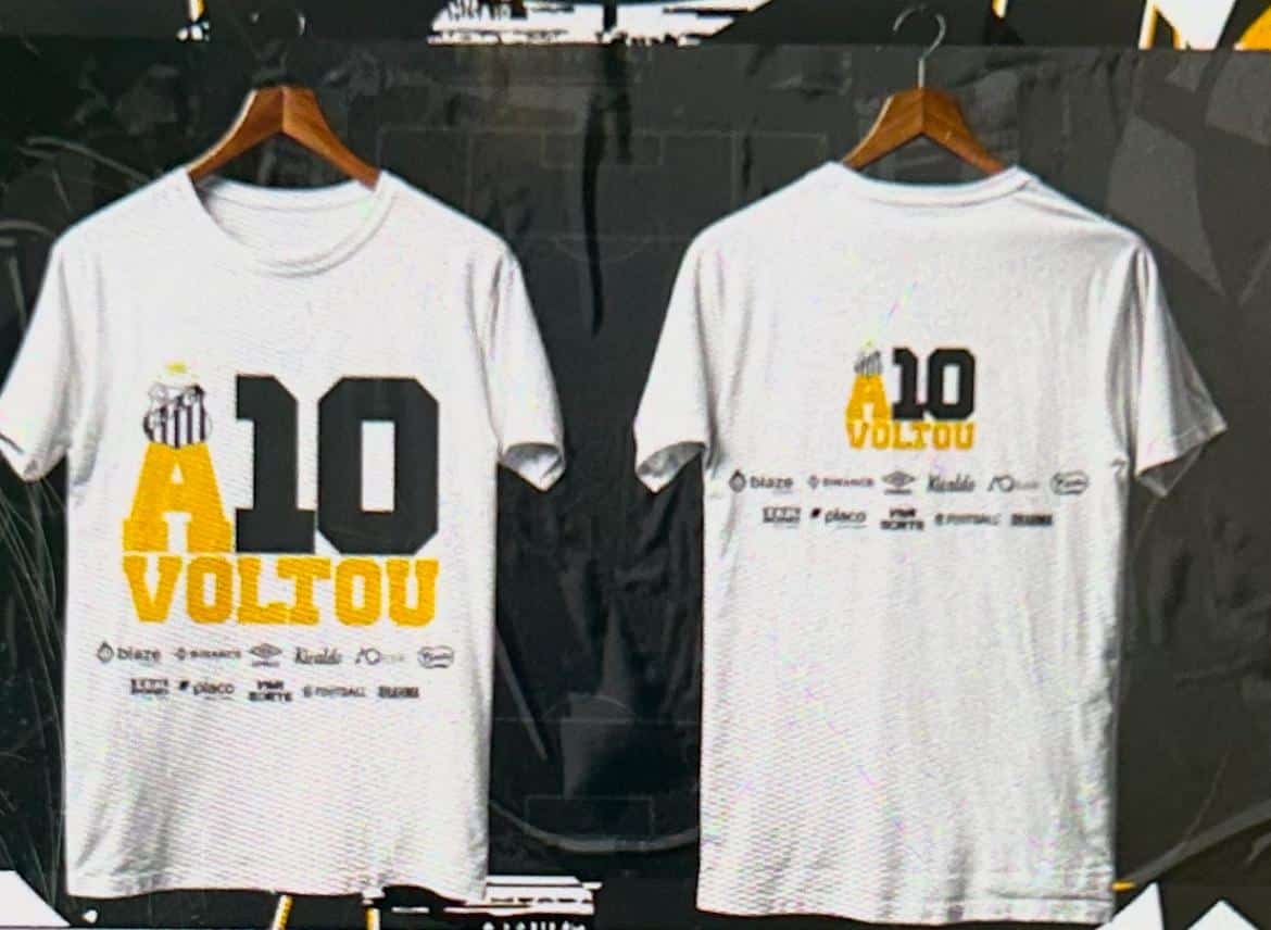 Santos prepara festa para ‘descongelamento’ da camisa 10 com peça comemorativa; veja foto
