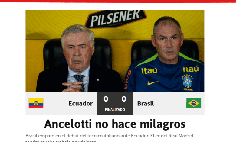 Imprensa estrangeira repercute estreia de Ancelotti na Seleção