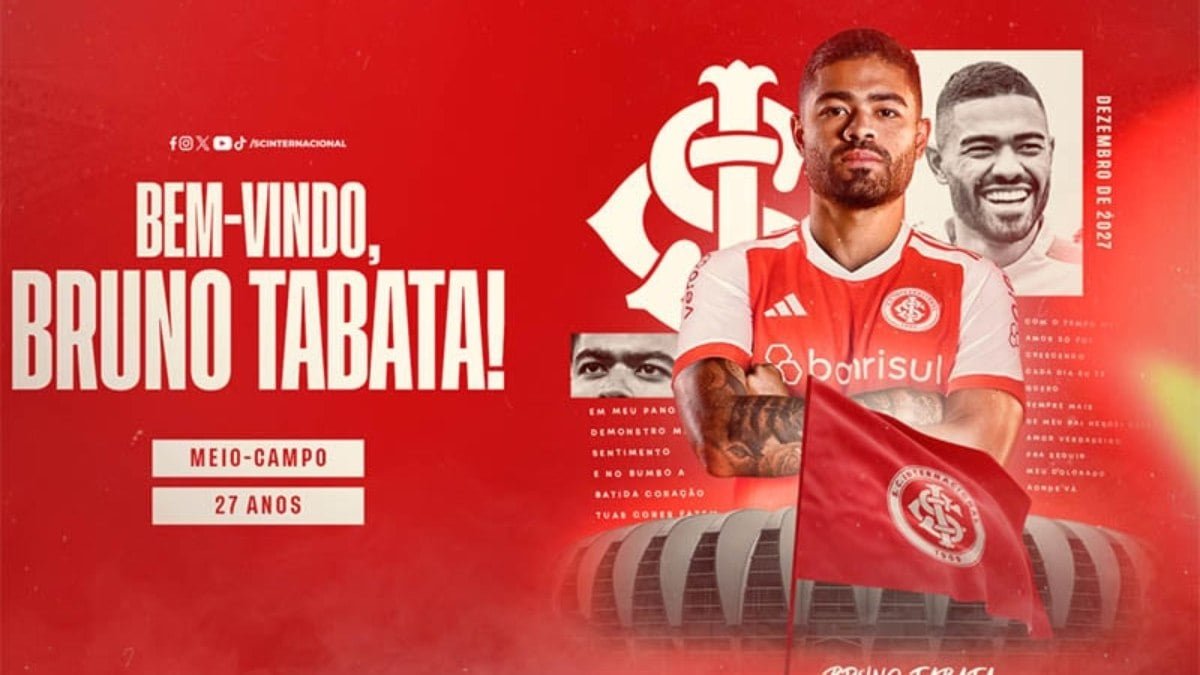 Internacional oficializa a contratação de Bruno Tabata