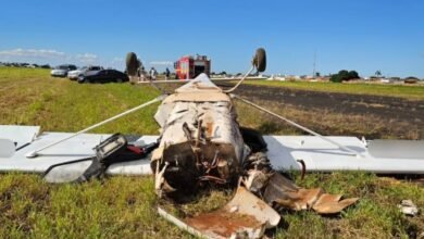 Acidente com monomotor deixa duas pessoas feridas em Goias