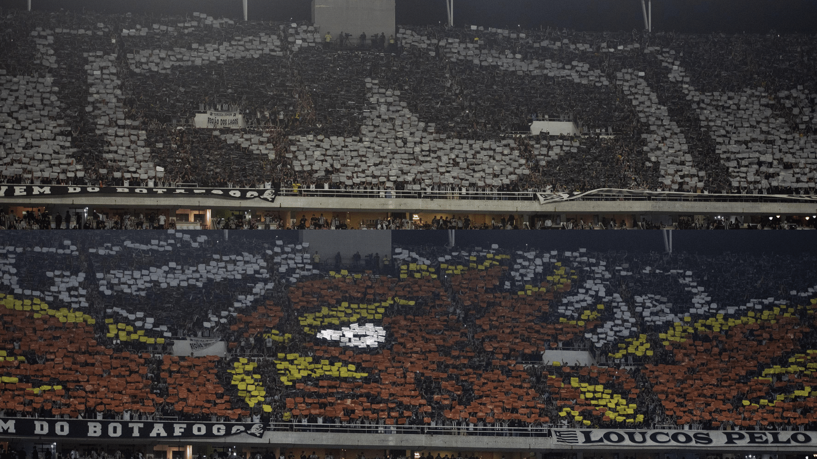 Como a torcida do Botafogo inovou com mosaico duplo no Nilton Santos