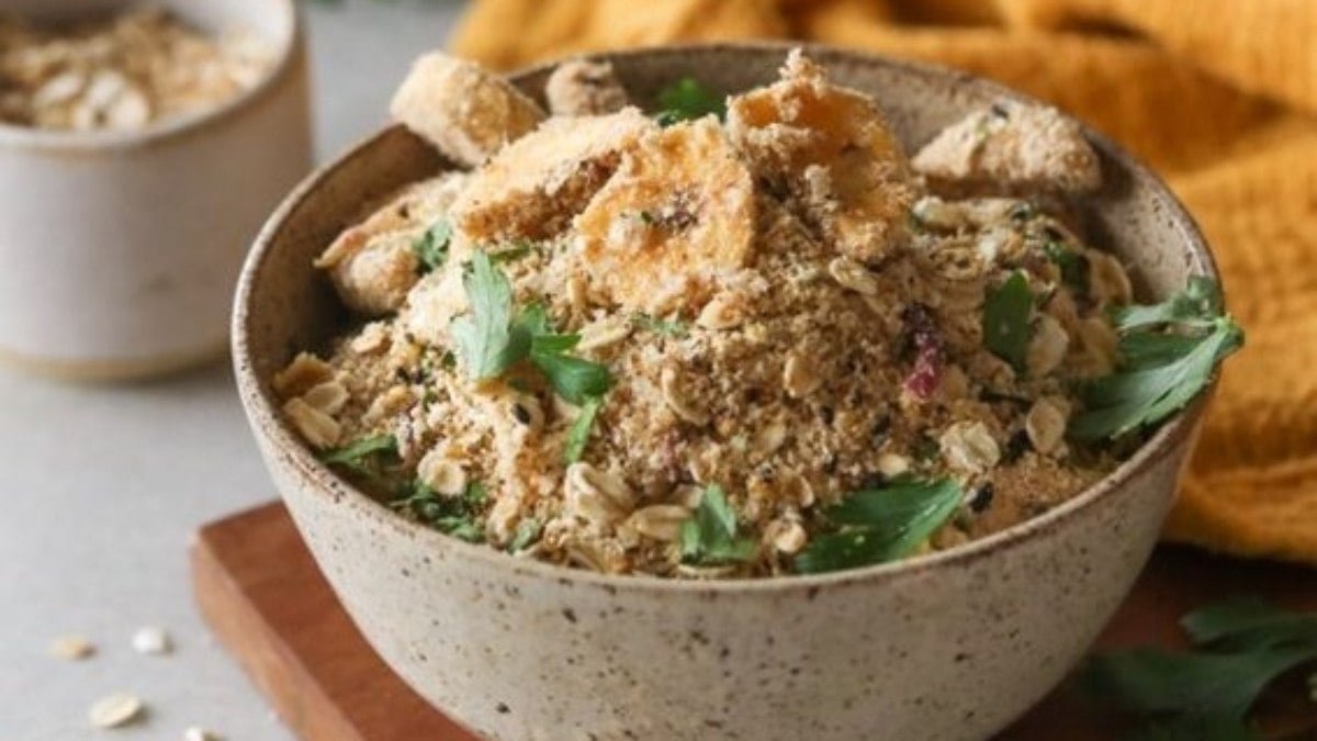 Receita de farofa de aveia em flocos com banana-da-terra