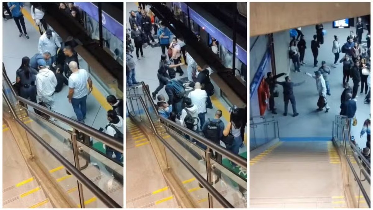 Homem com faca é retirado de estação da Linha 5-Lilás na Zona Sul de SP