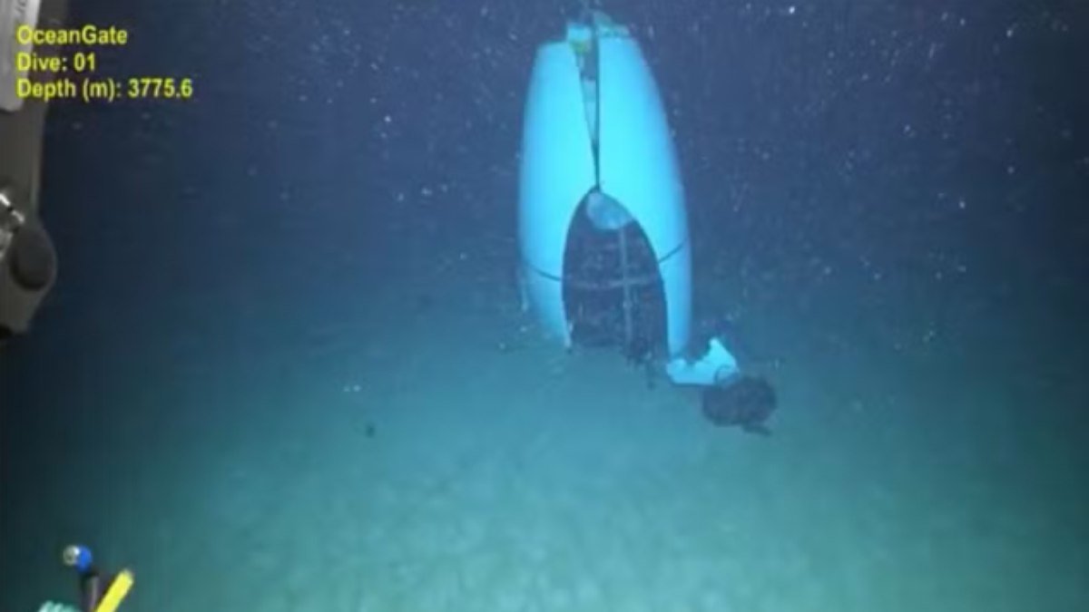 imagem inédita mostra submarino no fundo do oceano após implosão