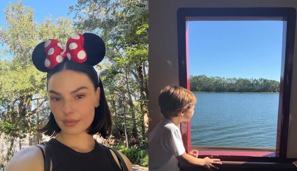 Isis Valverde exibe fotos na Disney com filho e noivo: “Mágico e inesquecível“