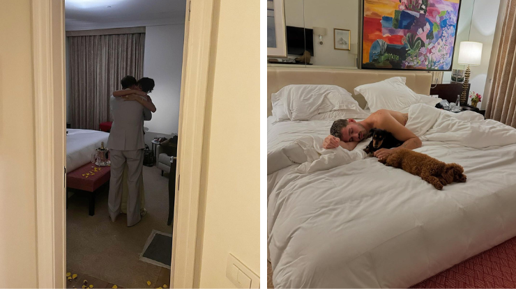 João Guilherme publica série de fotos com Marquezine e cãezinhos: “Família“