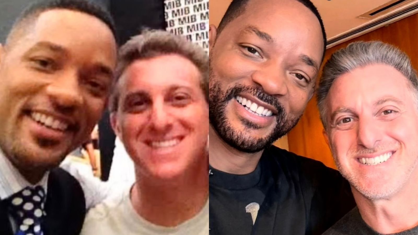 Após Rock in Rio, Will Smith e Luciano Huck recriam foto de anos atrás