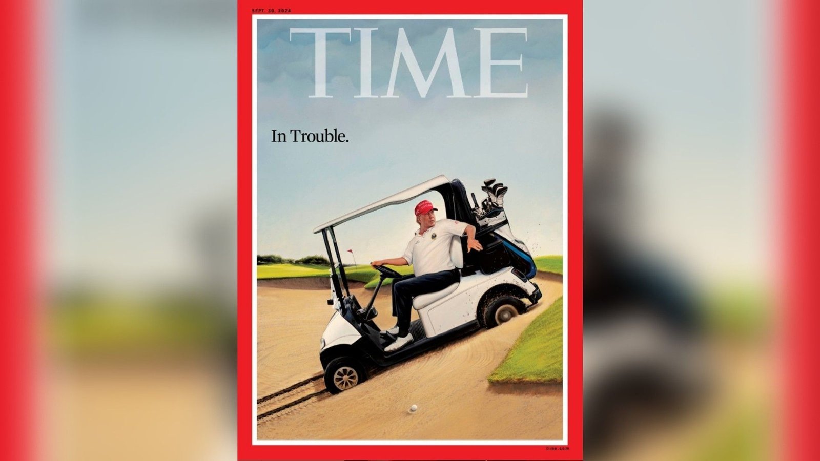 “Em apuros“: Trump estampa capa da revista Time após debate contra Kamala