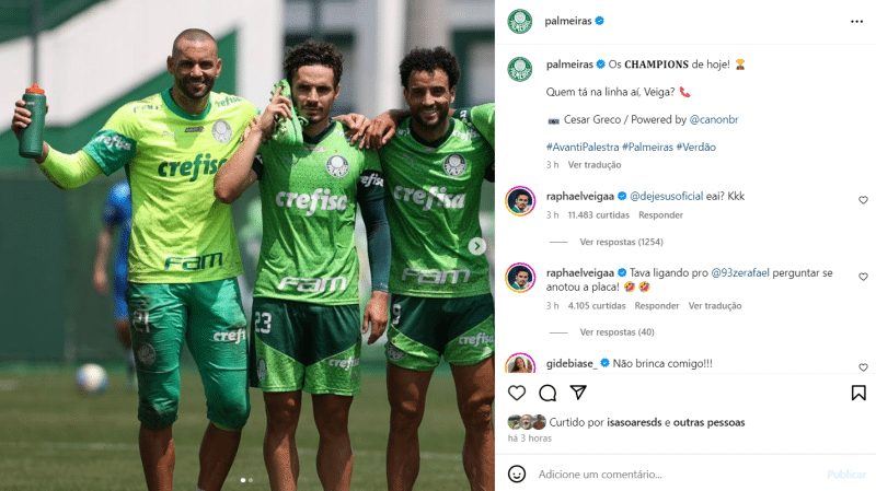 Raphael Veiga brinca com volta de Gabriel Jesus ao Palmeiras; dá para sonhar?