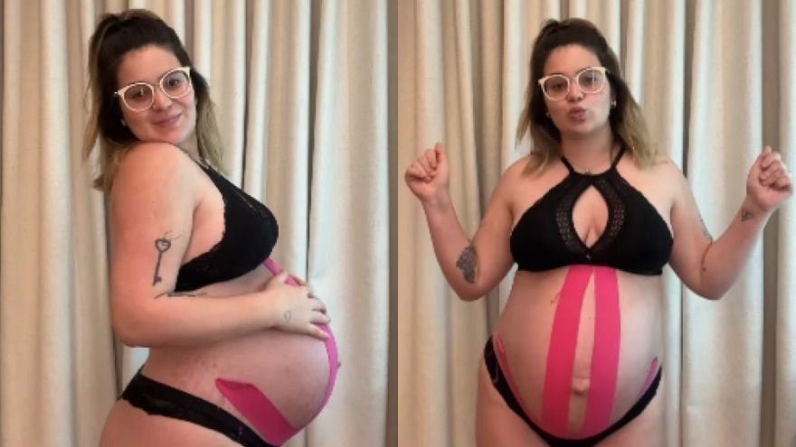 Viih Tube mostra mudanças no corpo na reta final da gravidez